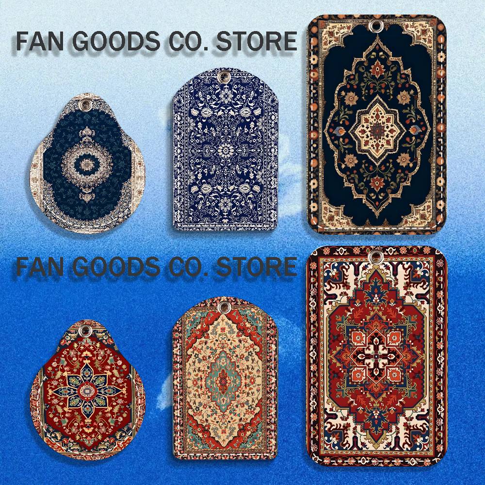 Area Rug - حامل بطاقات من الجلد الصناعي بتصميم