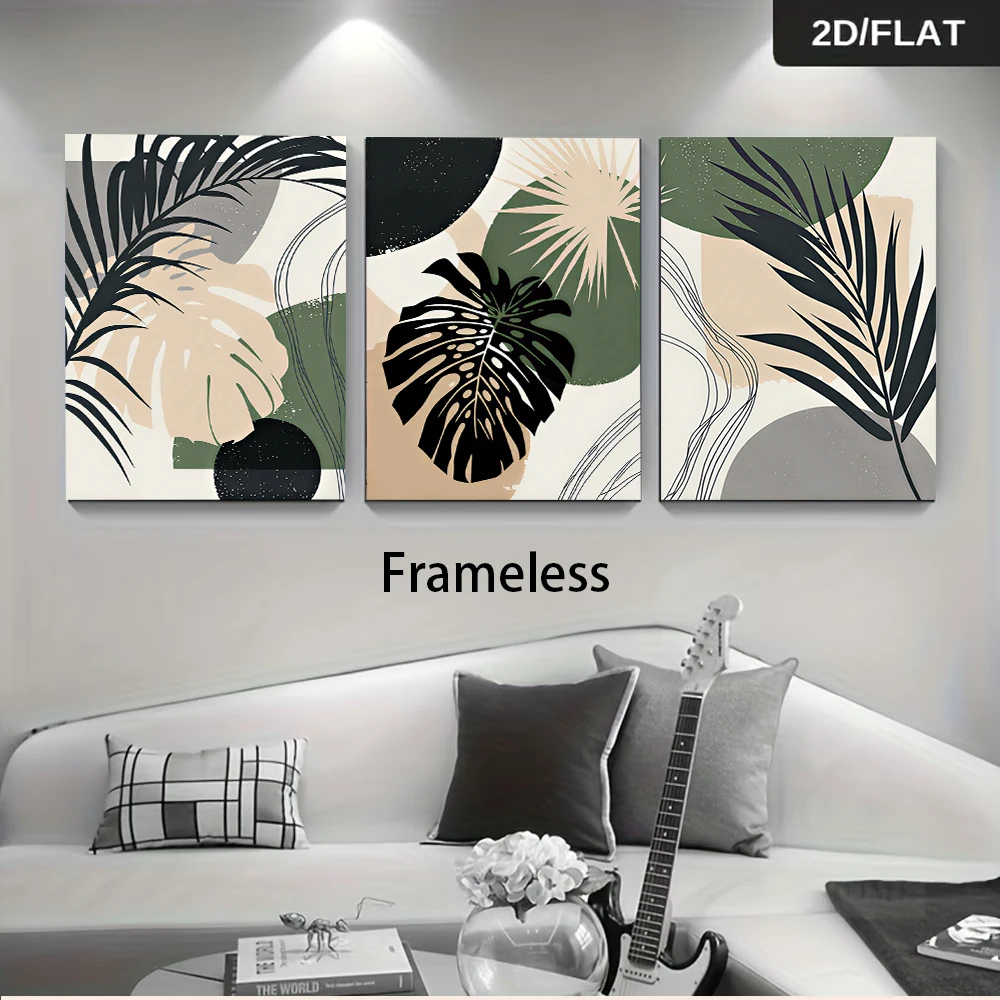 Abstract Canvas Set - مجموعة من ثلاث لوحات قماشية بدون