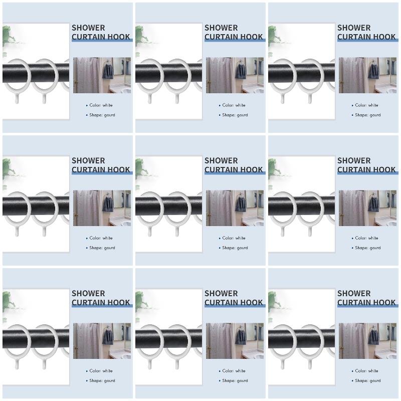 Curtain Curtain - 9 عبوات × (20 حلقة بلاستيكية