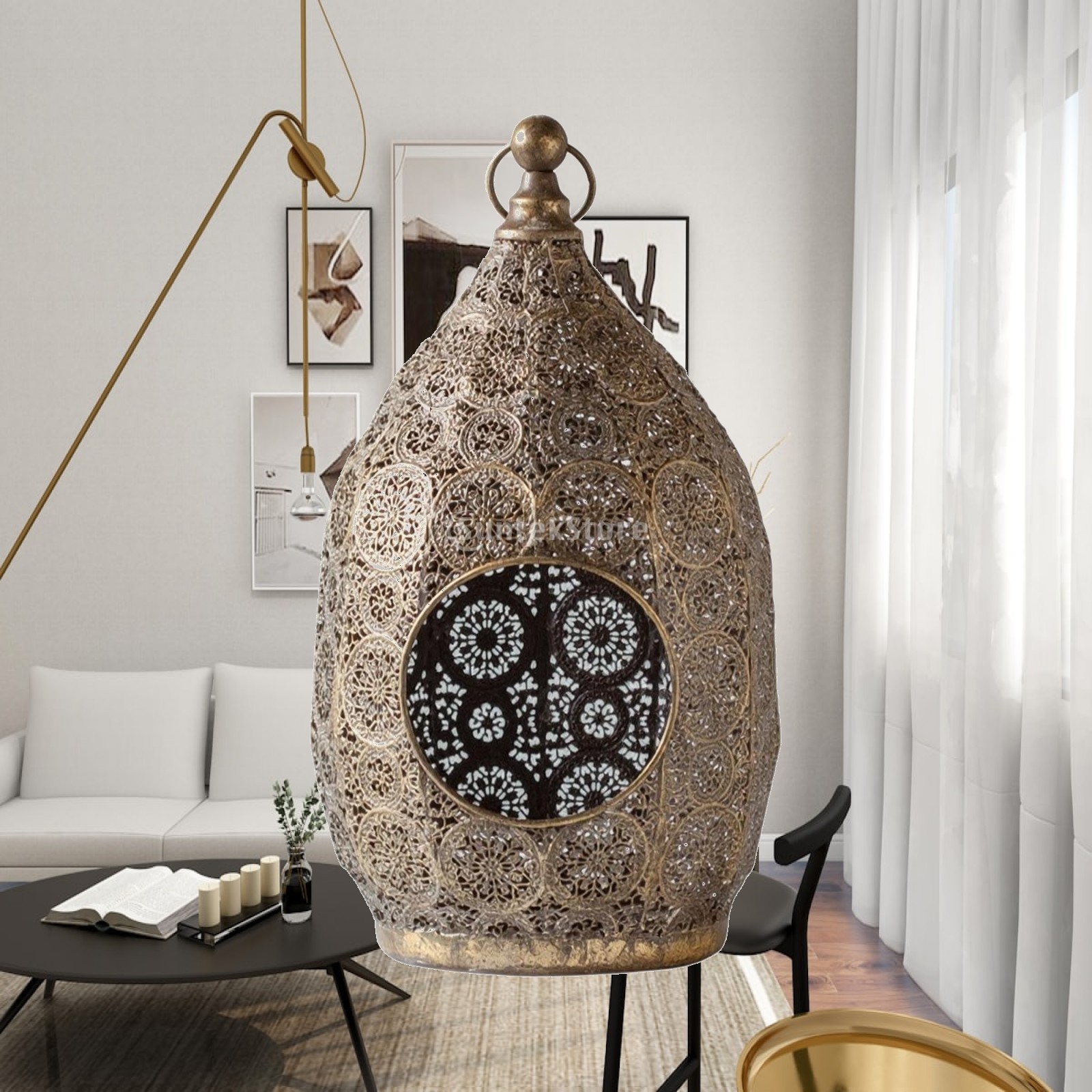 فانوس شمعة على شكل بيضة مع زخر - مراجعة Candle Holder Decor وسعره